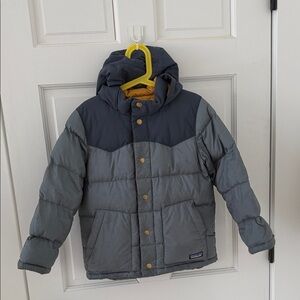 Patagonia Kids Two-Tone Gray Puffer  Down Jacket (sz XS/5-6 yrs)